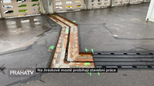 Na Jiráskově mostě probíhají stavební práce