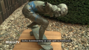 Socha skateboardisty se vrátí zpět na Folimanku