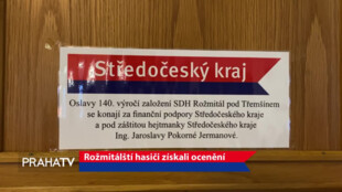 Rožmitálští hasiči získali ocenění