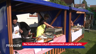 Na Svatohubertských slavnostech se jedlo a pilo