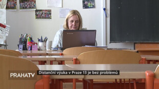 Distanční výuka v Praze 13 probíhá bez problémů