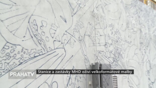Stanice a zastávky MHD oživí velkoformátové malby
