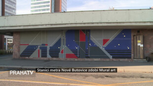 Stanici metra Nové Butovice zdobí Mural art