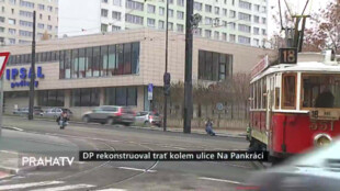 DP rekonstruoval trať kolem ulice Na Pankráci