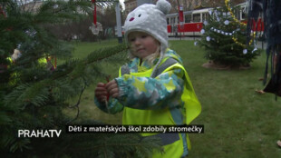 Děti z mateřských škol zdobily stromečky