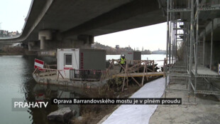 Oprava Barrandovského mostu je v plném proudu