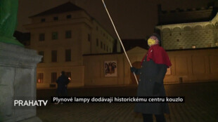 Plynové lampy dodávají historickému centru kouzlo