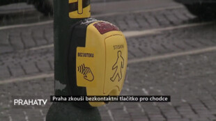 Praha zkouší bezkontaktní tlačítko pro chodce