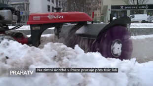 Na zimní údržbě pracuje v Praze přes tisíc lidí