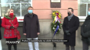 Praha 2 vzpomínala na oběti bombardování