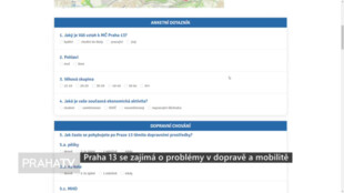 Praha 13 se zajímá o problémy v dopravě a mobilitě