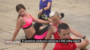 O společné venkovní cvičení je v létě velký zájem