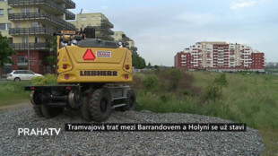 Tramvajová trať mezi Barrandovem a Holyní se už staví