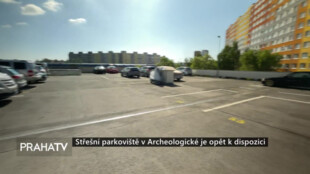 Střešní parkoviště v Archeologické je opět k dispozici