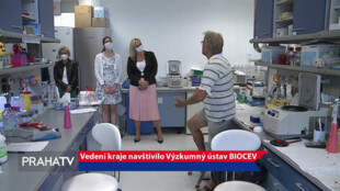 Vedení kraje navštívilo výzkumný ústav BIOCEV