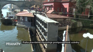 Praha pravidelně kontroluje protipovodňové uzávěry