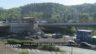 Začaly práce na opravách Barrandovského mostu