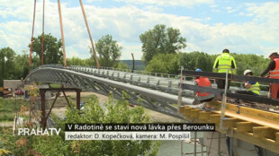 V Radotíně se staví nová lávka přes Berounku