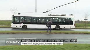 Trolejbus se po padesáti letech vrátil na silnice Prahy