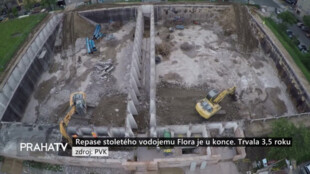 Repase stoletého vodojemu Flora je u konce. Trvala 3,5 roku