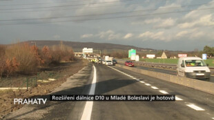 Rozšíření dálnice D10 u Mladé Boleslavi je hotové