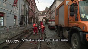 Výměna kolejí na Malé Straně skončí v dubnu