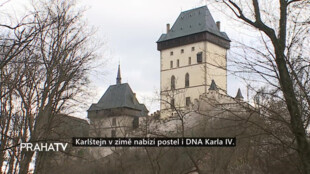 Karlštejn v zimě nabízí postel i DNA Karla IV.