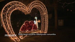 Žluté lázně rozzářila valentýnská romantika