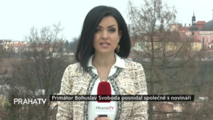 Primátor Bohuslav Svoboda posnídal společně s novináři