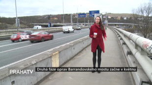 Druhá fáze oprav Barrandovského mostu začne v květnu