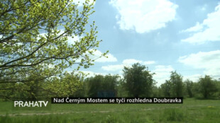 Nad Černým Mostem se tyčí rozhledna Doubravka