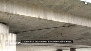Začala druhá fáze oprav Barrandovského mostu