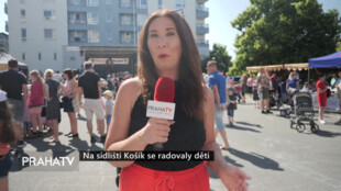 Na sídlišti Košík se radovaly děti