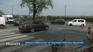 Oprava křižovatky ve Veletržní vyřadila semafory