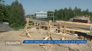 Přes D11 vzniká nový most, dálnice bude v létě uzavřena