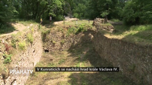 V Kunraticích se nachází hrad krále Václava IV.