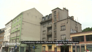 Z Koněvovy ulice na Žižkově bude od října Hartigova