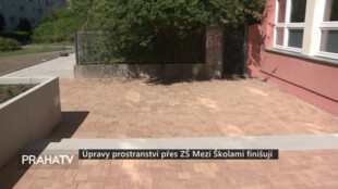 Úpravy prostranství před ZŠ Mezi Školami finišují