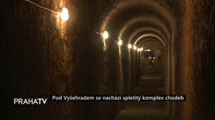 Pod Vyšehradem se nachází spletitý komplex chodeb