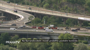 Na Barrandovském mostě proběhla poslední kontrola