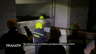 Na Zbraslavi proběhlo protipovodňové cvičení
