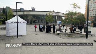 Výstava Slavné vily Prahy 10 před OC Cíl představuje stejnojmennou knihu