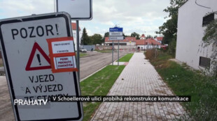 V Schoellerově ulici probíhá rekonstrukce komunikace