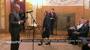 Janžurová, Němec a Zajíček získali čestné občanství Prahy