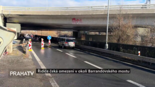 Řidiče čeká omezení v okolí Barrandovského mostu