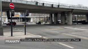 Křižovatka U Bulhara patří mezi nejnebezpečnější v Praze