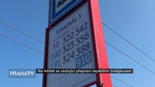 Na letiště se cestující přepraví nejdelším trolejbusem