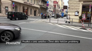 Prudká a úzká zatáčka v Žitné dělá řidičům problémy