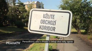 Peroutkovu ulici v Praze 5 čekají dva roky oprav