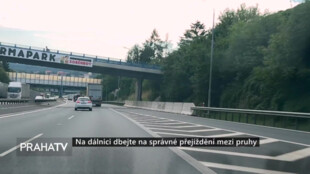 Na dálnici dbejte na správné přejíždění mezi pruhy